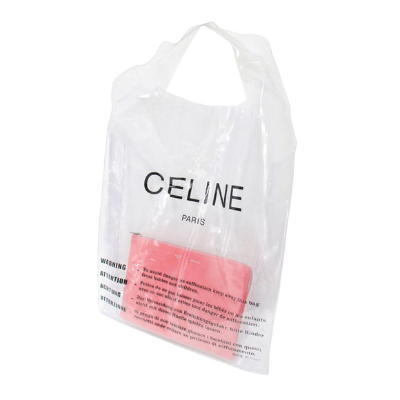 CELINE Pink Leather Pouch - Picture 1 of 10